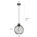 Lampa wisząca druciak BARBADO 1 BLACK