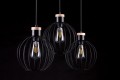 Lampa wisząca druciak BARBADO 3 BLACK