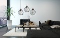 Lampa wisząca druciak BARBADO 3 BLACK