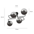 Lampa sufitowa BRENDI 4 BLACK/GRAFIT