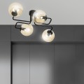 Lampa sufitowa BRENDI 4 BLACK/MIODOWY