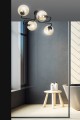 Lampa sufitowa BRENDI 4 BLACK/MIODOWY
