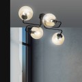 Lampa sufitowa BRENDI 4 BLACK/MIODOWY