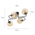 Lampa sufitowa BRENDI 4 BLACK/MIODOWY