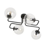 Lampa sufitowa BRENDI 4 BLACK/TRANSPARENT