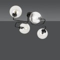 Lampa sufitowa BRENDI 4 BLACK/TRANSPARENT
