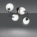 Lampa sufitowa BRENDI 4 BLACK/TRANSPARENT