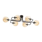 Lampa sufitowa BRENDI 6A BLACK/MIODOWY