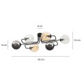Lampa sufitowa BRENDI 6A BLACK/MIX 1