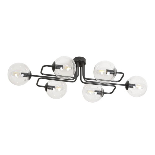 Lampa sufitowa BRENDI 6A BLACK/TRANSPARENT