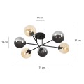 Lampa sufitowa BRENDI 6B BLACK/MIX 3