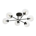 Lampa sufitowa BRENDI 6B BLACK/TRANSPARENT