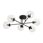 Lampa sufitowa BRENDI 6B BLACK/TRANSPARENT