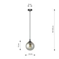 Lampa wisząca COSMO 1 BLACK/GRAFIT