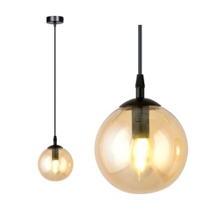 Lampa wisząca COSMO 1 BLACK/MIODOWY