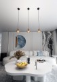 Lampa wisząca COSMO 1 BLACK/MIODOWY