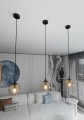 Lampa wisząca COSMO 1 BLACK/MIODOWY