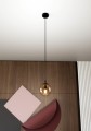 Lampa wisząca COSMO 1 BLACK/MIODOWY
