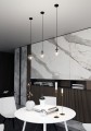 Lampa wisząca COSMO 1 BLACK/TRANSPARENT
