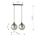 Lampa wisząca COSMO 2 BLACK/GRAFIT