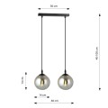 Lampa wisząca COSMO 2 BLACK/GRAFIT