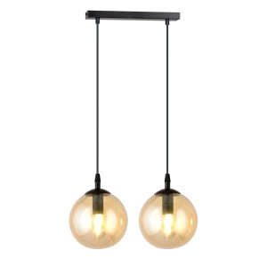 Lampa wisząca COSMO 2 BLACK/MIODOWY