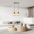 Lampa wisząca COSMO 2 BLACK/MIODOWY