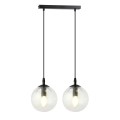 Lampa wisząca COSMO 2 BLACK/TRANSPARENT