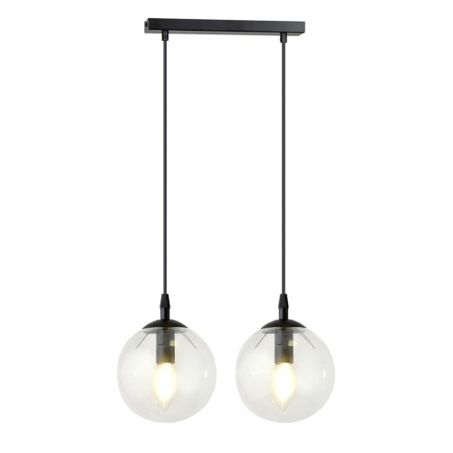 Lampa wisząca COSMO 2 BLACK/TRANSPARENT