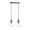 Lampa wisząca COSMO 2 BLACK/TRANSPARENT