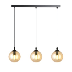 Lampa wisząca COSMO 3 BLACK/MIODOWY