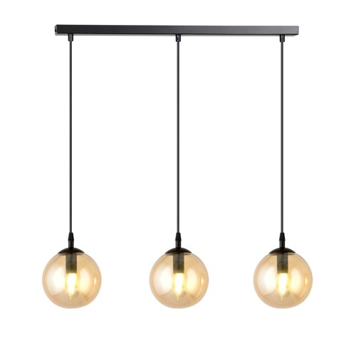 Lampa wisząca COSMO 3 BLACK/MIODOWY