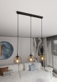 Lampa wisząca COSMO 3 BLACK/MIODOWY
