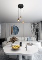 Lampa wisząca COSMO 3 PREMIUM BLACK/MIODOWY
