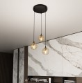 Lampa wisząca COSMO 3 PREMIUM BLACK/MIODOWY