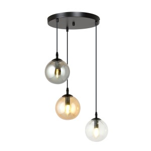 Lampa wisząca COSMO 3 PREMIUM BLACK/MIX