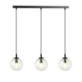 Lampa wisząca COSMO 3 BLACK/TRANSPARENT