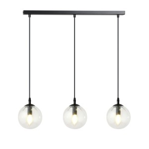 Lampa wisząca COSMO 3 BLACK/TRANSPARENT