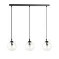 Lampa wisząca COSMO 3 BLACK/TRANSPARENT