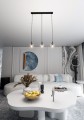 Lampa wisząca COSMO 3 BLACK/TRANSPARENT