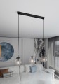 Lampa wisząca COSMO 3 BLACK/TRANSPARENT
