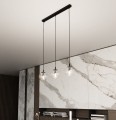 Lampa wisząca COSMO 3 BLACK/TRANSPARENT