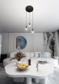 Lampa wisząca COSMO 3 PREMIUM BLACK/TRANSPARENT