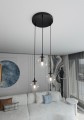 Lampa wisząca COSMO 3 PREMIUM BLACK/TRANSPARENT