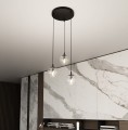 Lampa wisząca COSMO 3 PREMIUM BLACK/TRANSPARENT