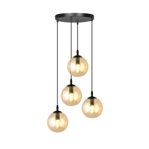 Lampa wisząca COSMO 4 PREMIUM BLACK/MIODOWY