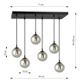 Lampa wisząca COSMO 6 BLACK/GRAFIT