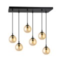 Lampa wisząca COSMO 6 BLACK/MIODOWY