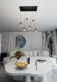 Lampa wisząca COSMO 6 BLACK/MIODOWY