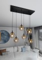 Lampa wisząca COSMO 6 BLACK/MIODOWY